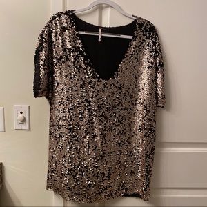 Gold/black sequin dress - perfect for NYE!
